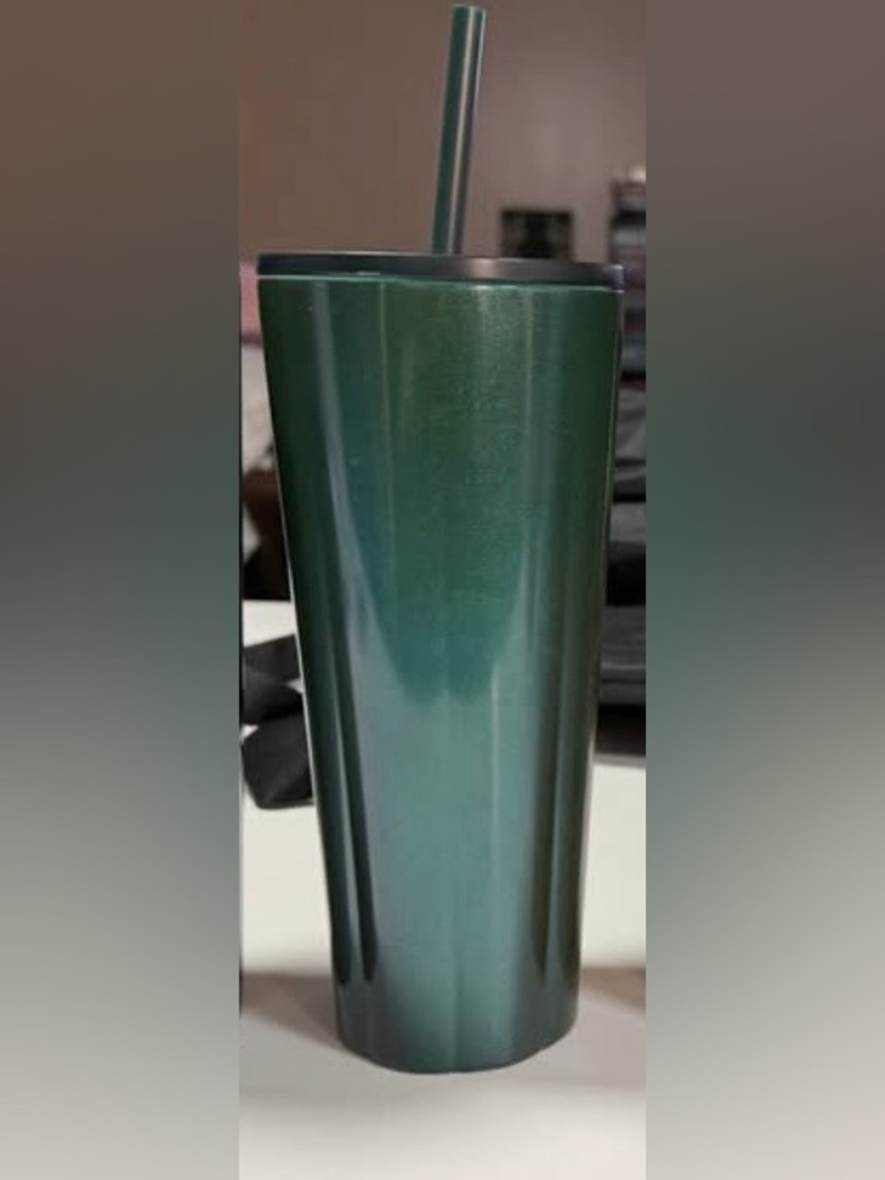 Starbucks Metal Shimmery Emerald Green Tumbler